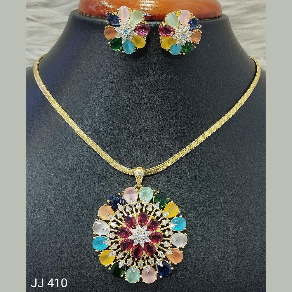 Jain Jewellers American Diamond Necklace Set - 11062022