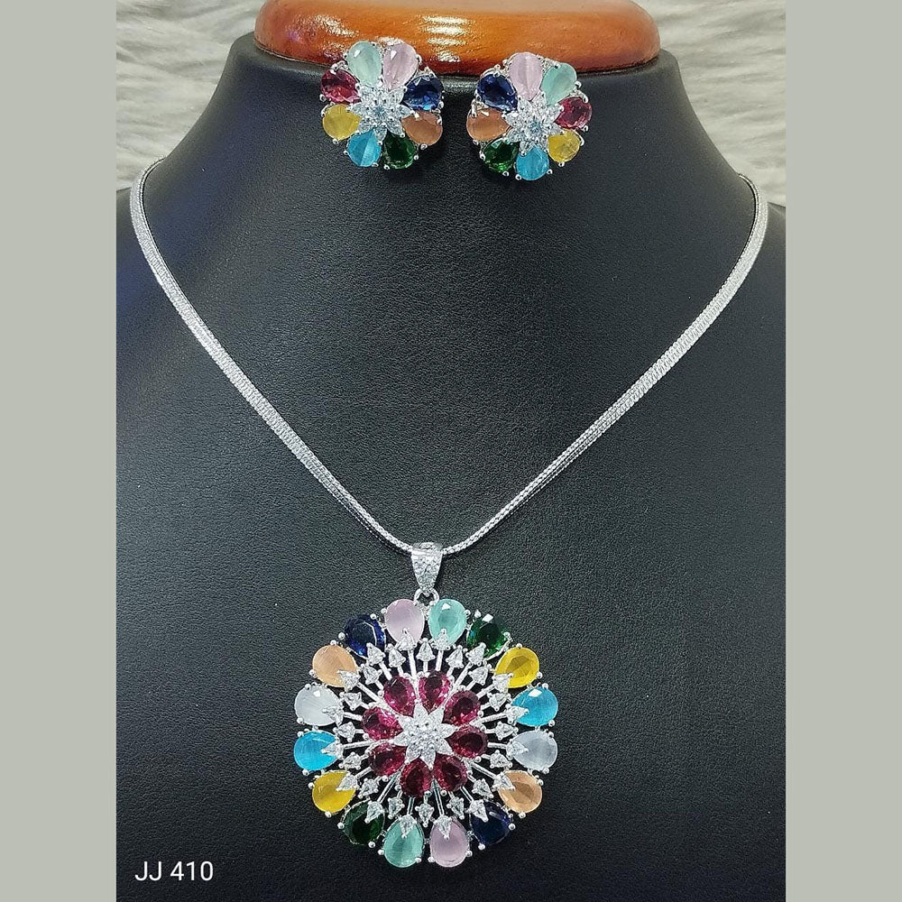 Jain Jewellers American Diamond Necklace Set - 11062023