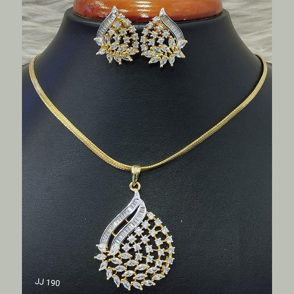 Jain Jewellers American Diamond Necklace Set - 11062030