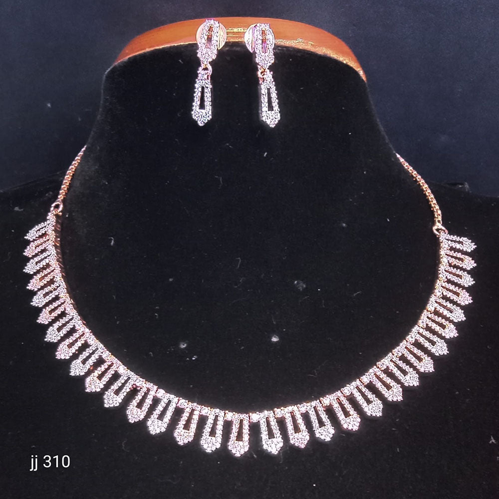 Jain Jewellers American Diamond Necklace Set
