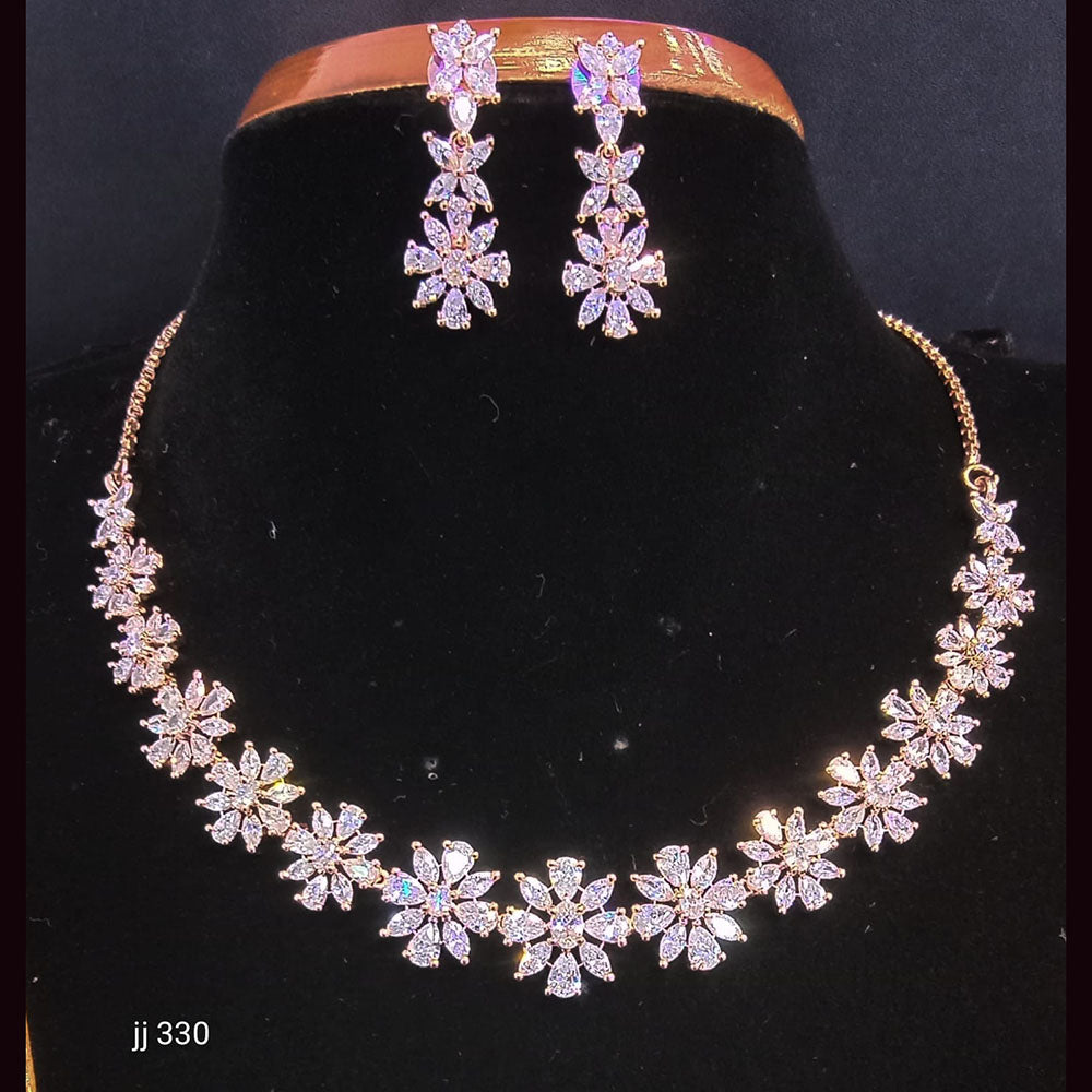 Jain Jewellers American Diamond Necklace Set