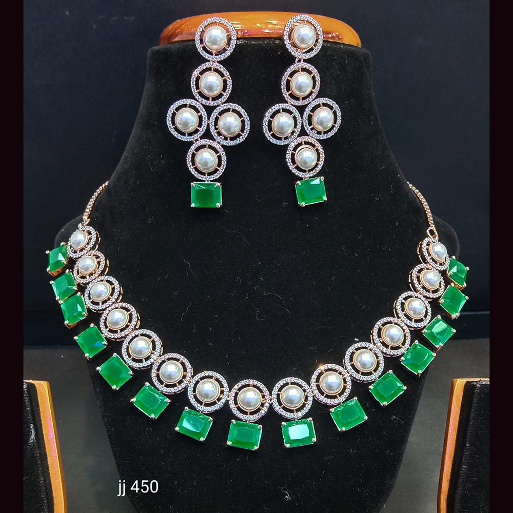 Jain Jewellers American Diamond Necklace Set