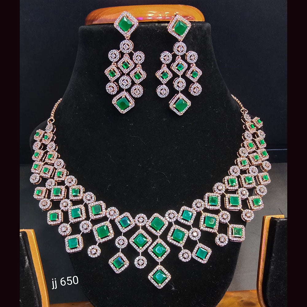 Jain Jewellers American Diamond Necklace Set