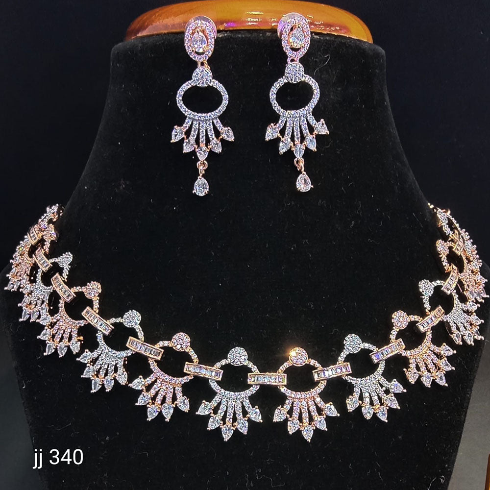 Jain Jewellers American Diamond Necklace Set