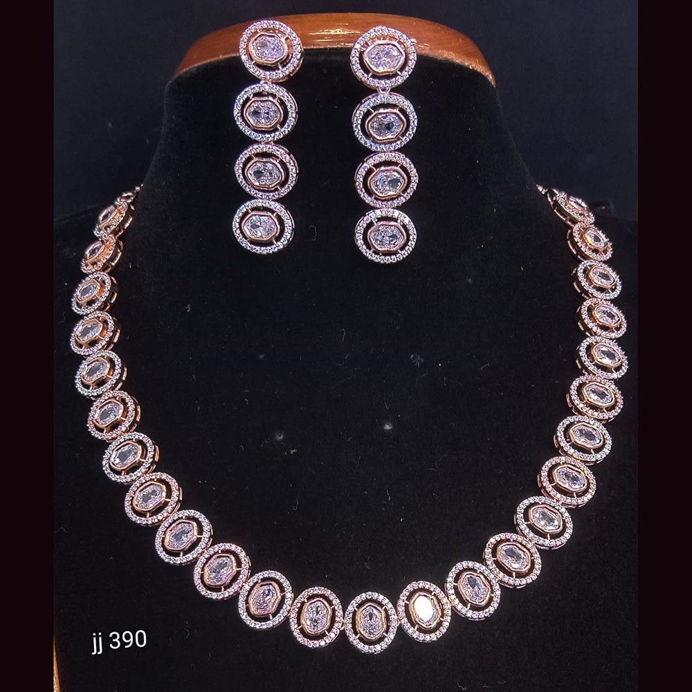 Jain Jewellers American Diamond Necklace Set