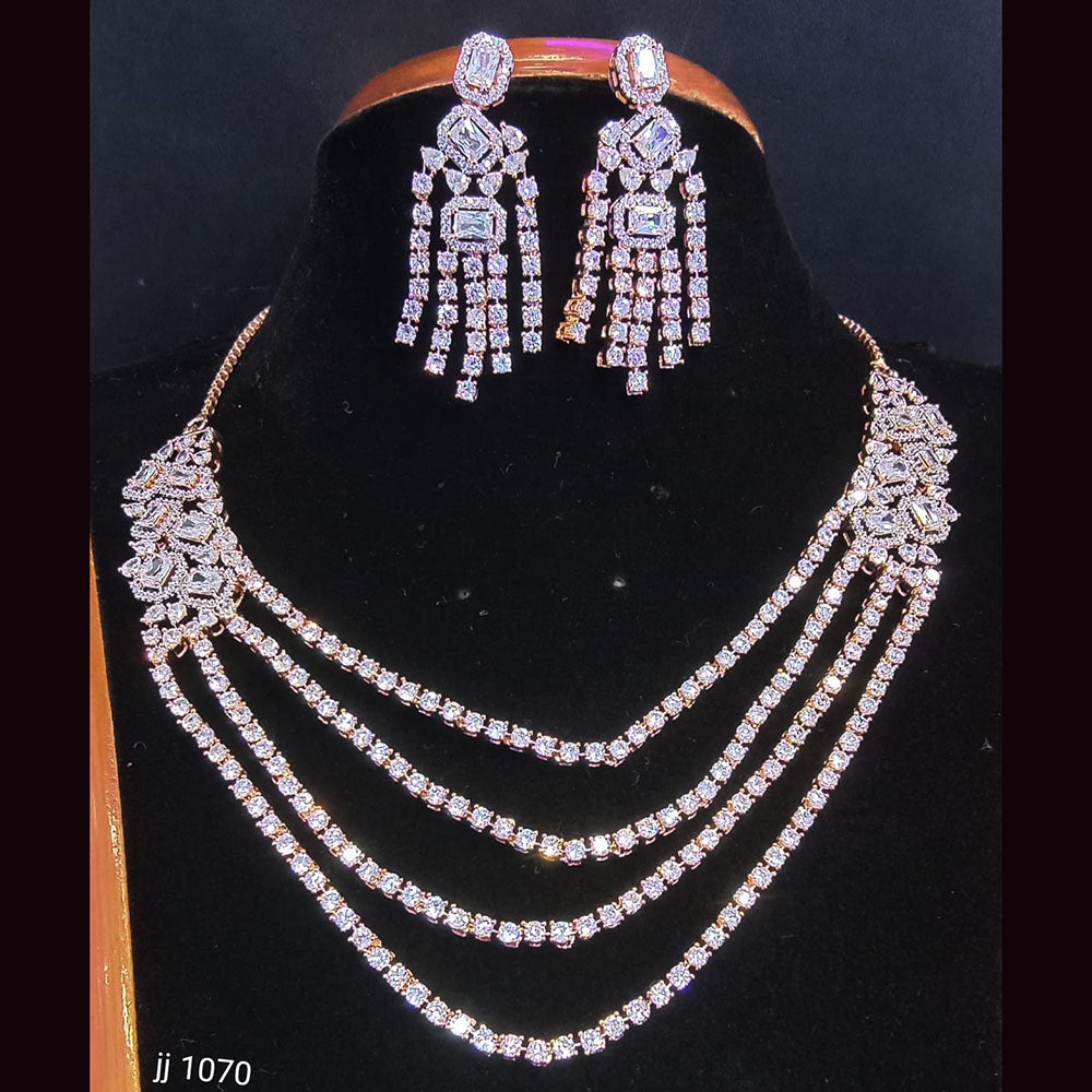Jain Jewellers American Diamond Necklace Set