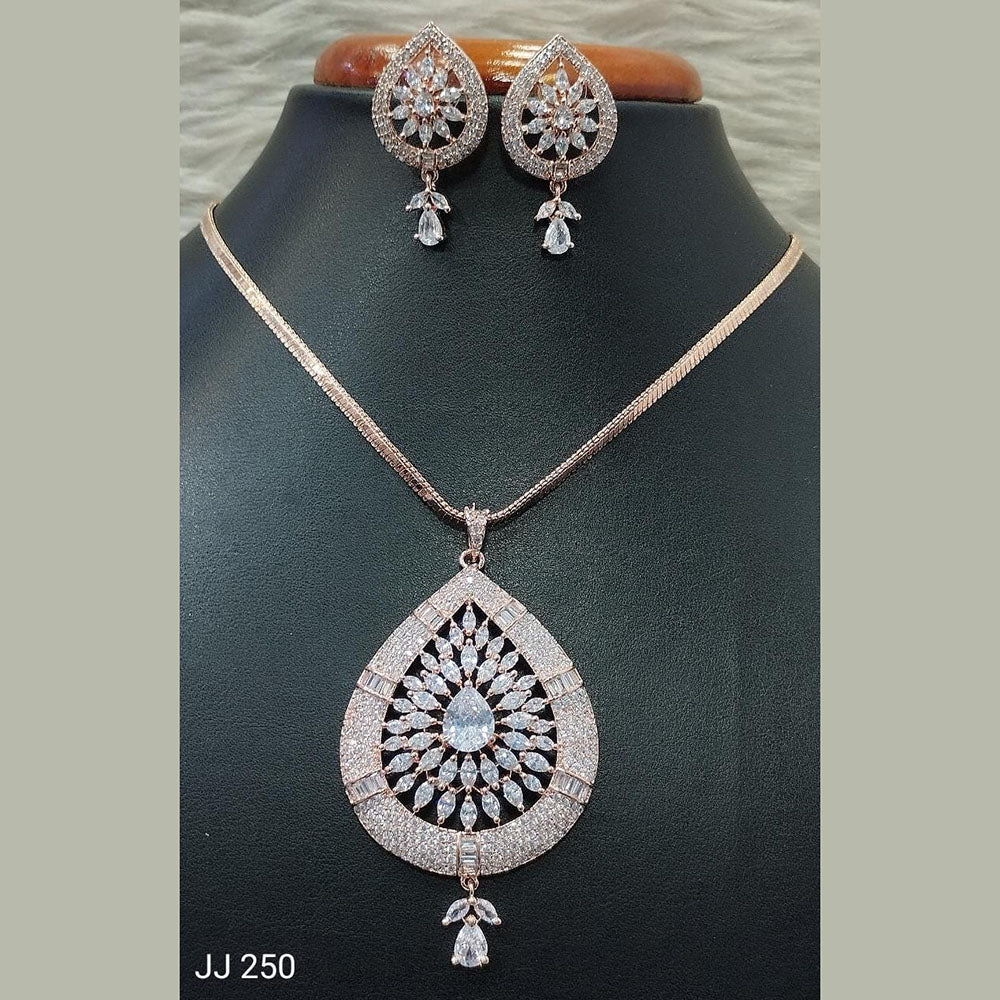 Jain Jewellers Ad Stone Pendant Set - 11062170