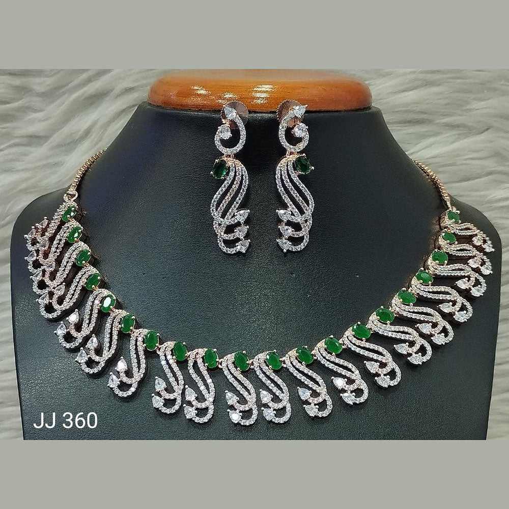 Jain Jewellers American Diamond Necklace Set
