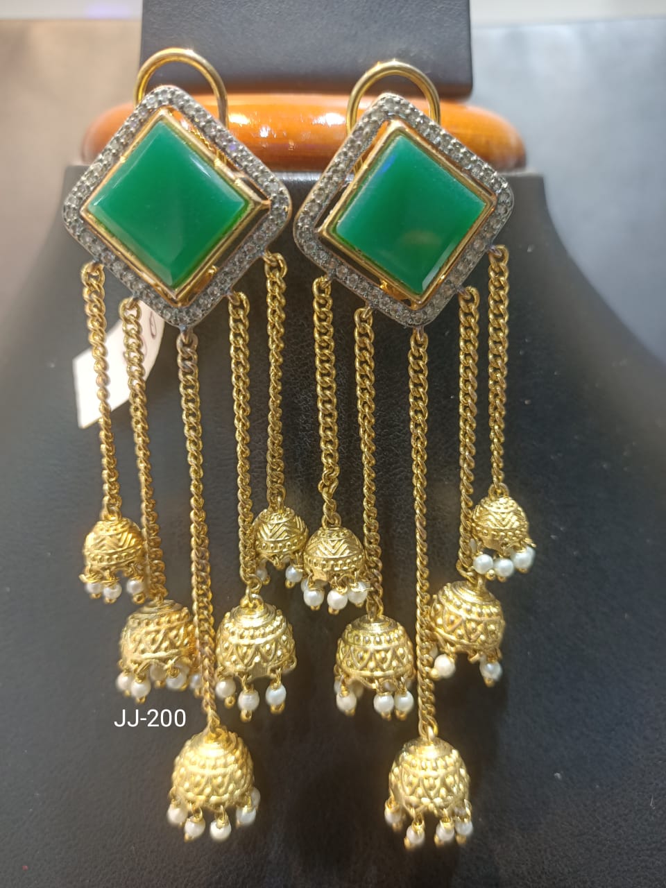 Jain Jewellers Ad Stone Dangler Earrings - 11062264