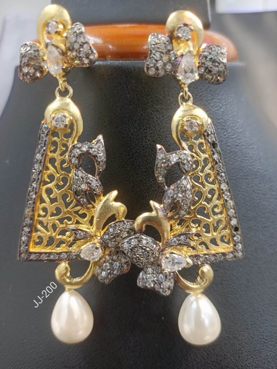 Jain Jewellers Ad Stone Dangler Earrings - 11062274