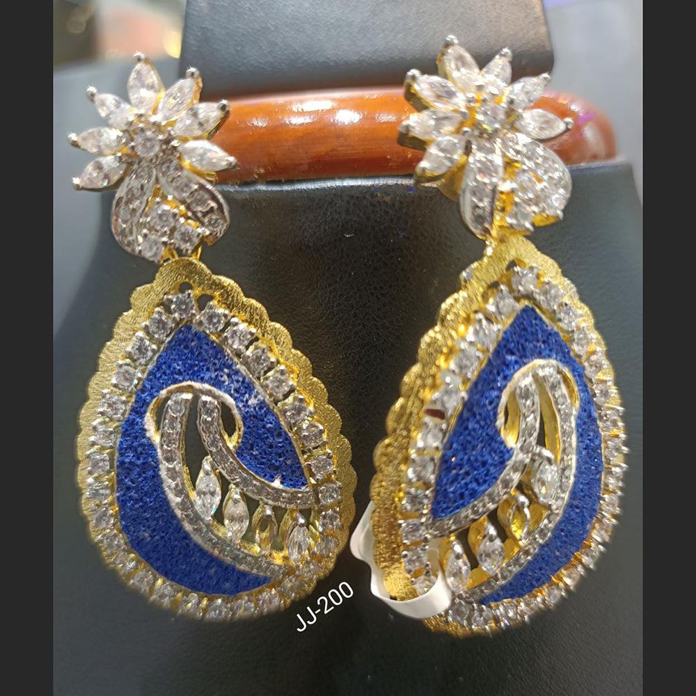 Jain Jewellers Ad Stone Dangler Earrings - 11062356