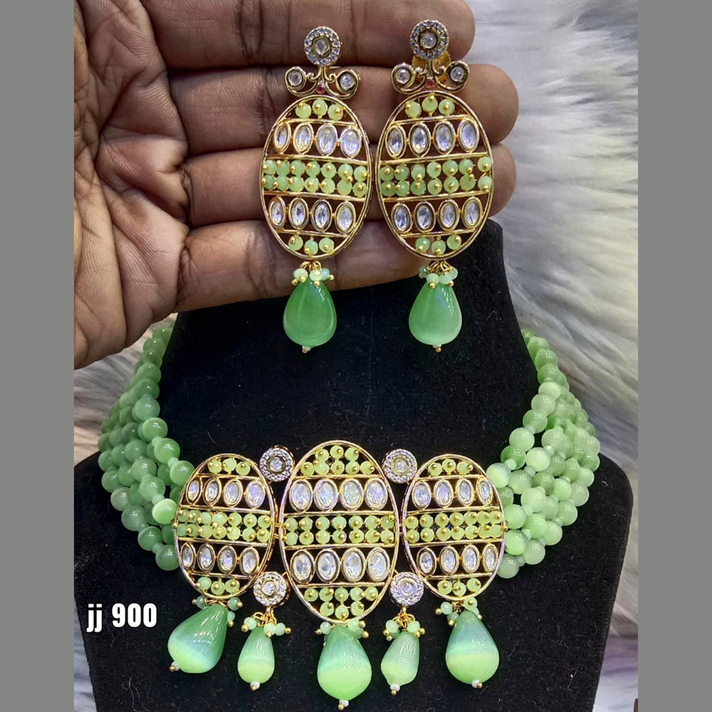 Jain Jewellers American Diamond Necklace Set - 11062439