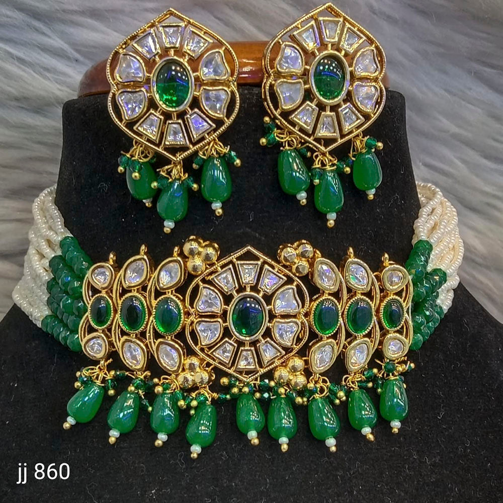 Jain Jewellers American Diamond Necklace Set - 11062442