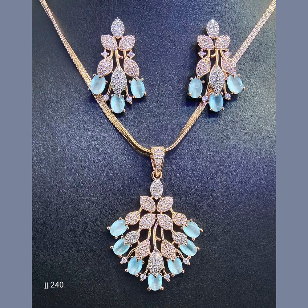 Jain Jewellers American Diamond Pendant Set