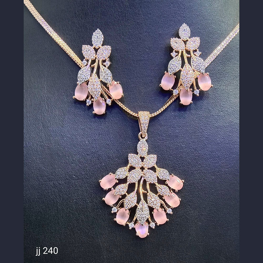 Jain Jewellers American Diamond Pendant Set