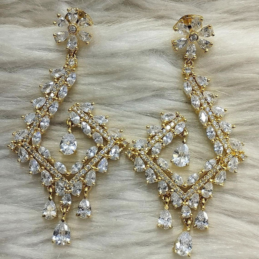 Jain Jewellers Ad Stone Dangler Earrings - 11062578