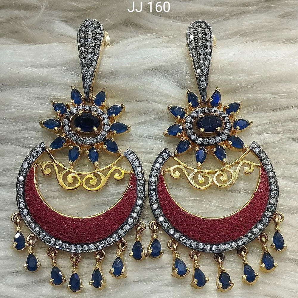 Jain Jewellers Ad Stone Dangler Earrings - 11062579