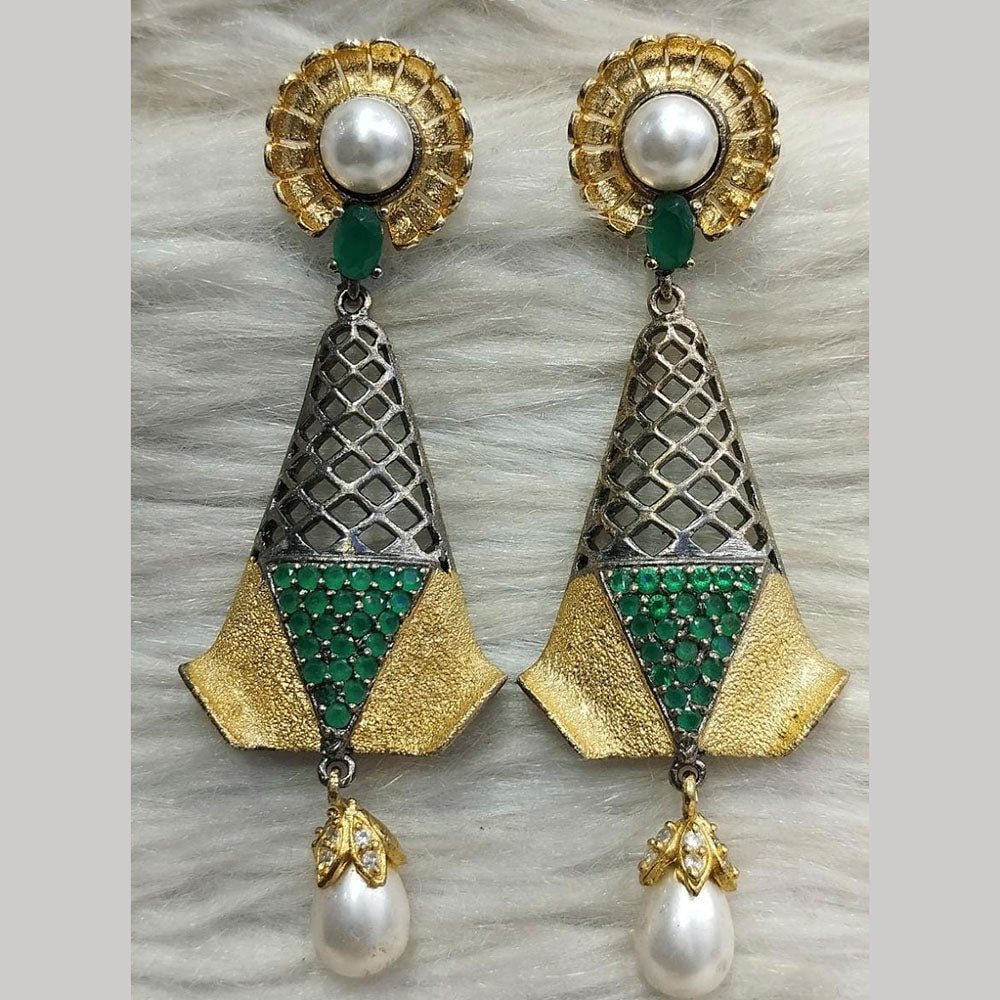 Jain Jewellers Ad Stone Dangler Earrings - 11062580