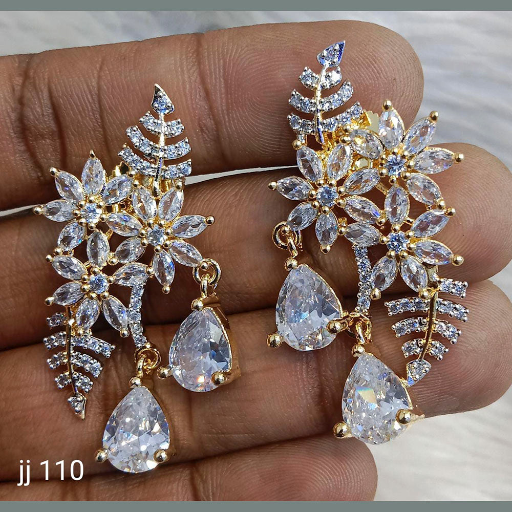Jain Jewellers Ad Stone Dangler Earrings - 11062626