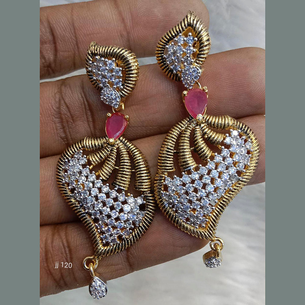 Jain Jewellers Ad Stone Dangler Earrings - 11062627