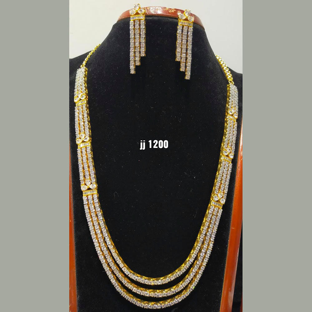 Jain Jewellers American Diamond Necklace Set - 11062732