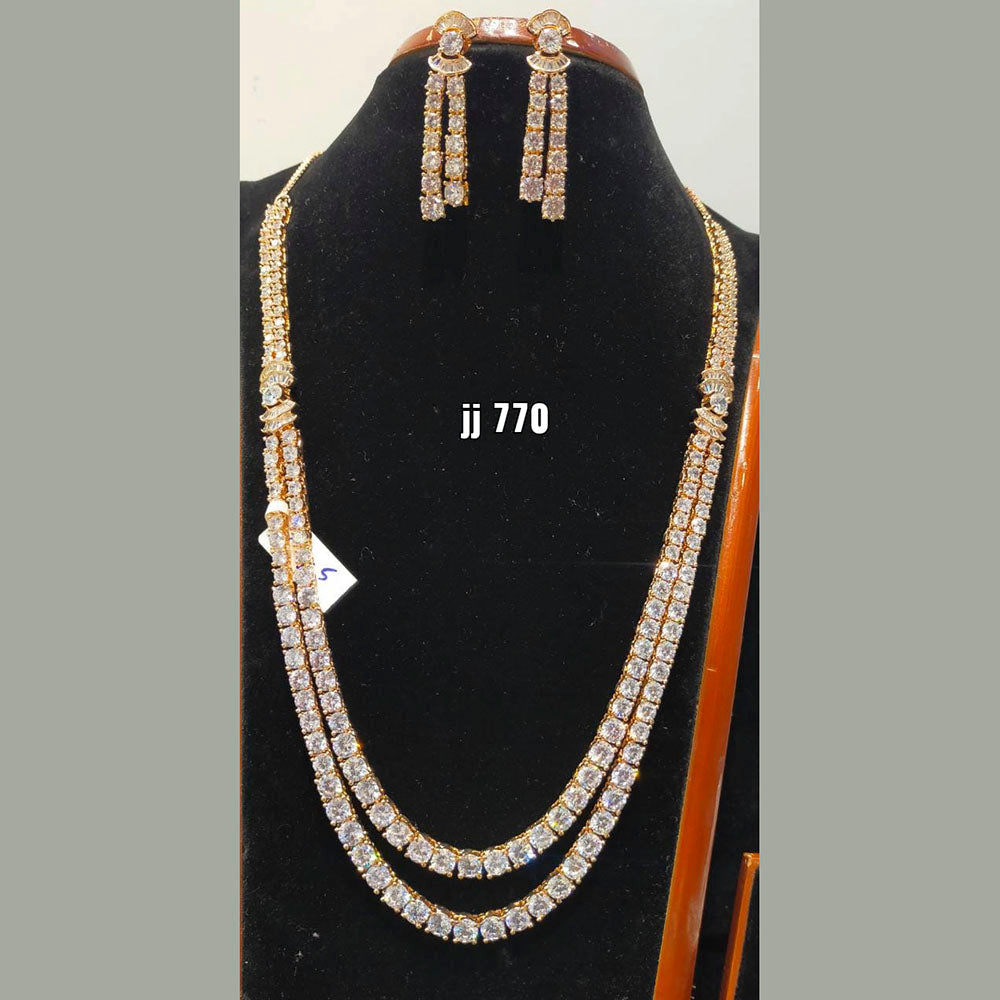 Jain Jewellers American Diamond Necklace Set - 11062748
