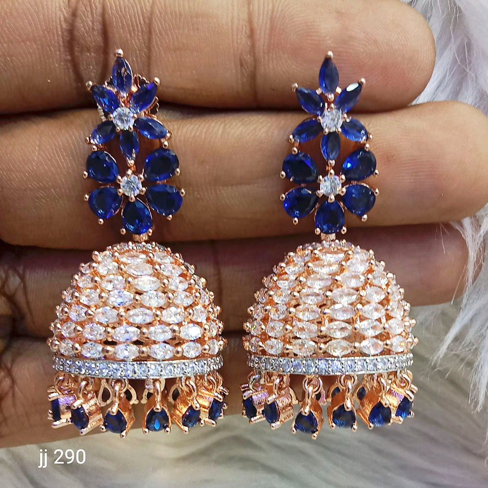 Jain Jewellers Ad Stone Jhumkis Earrings - 11062774