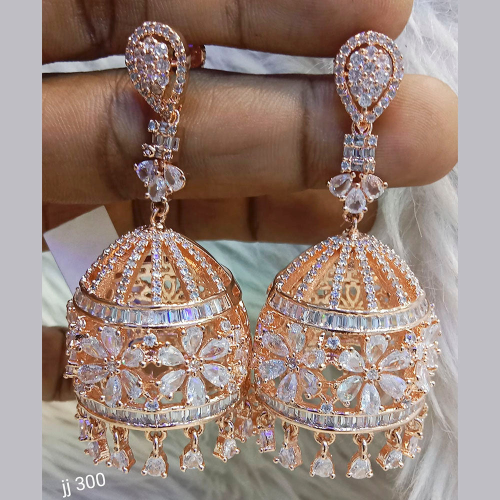 Jain Jewellers Ad Stone Jhumkis Earrings - 11062778