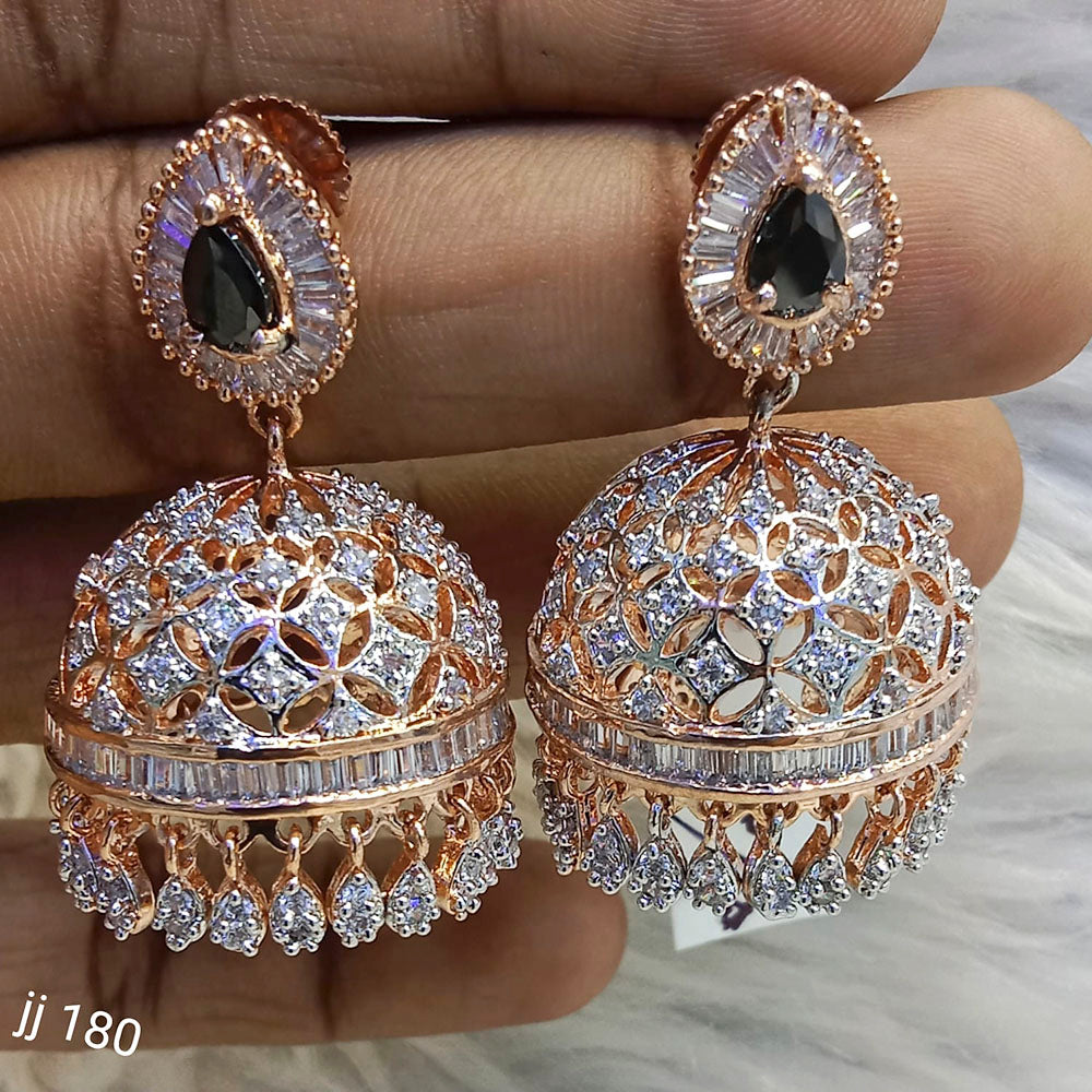 Jain Jewellers Ad Stone Jhumkis Earrings - 11062786