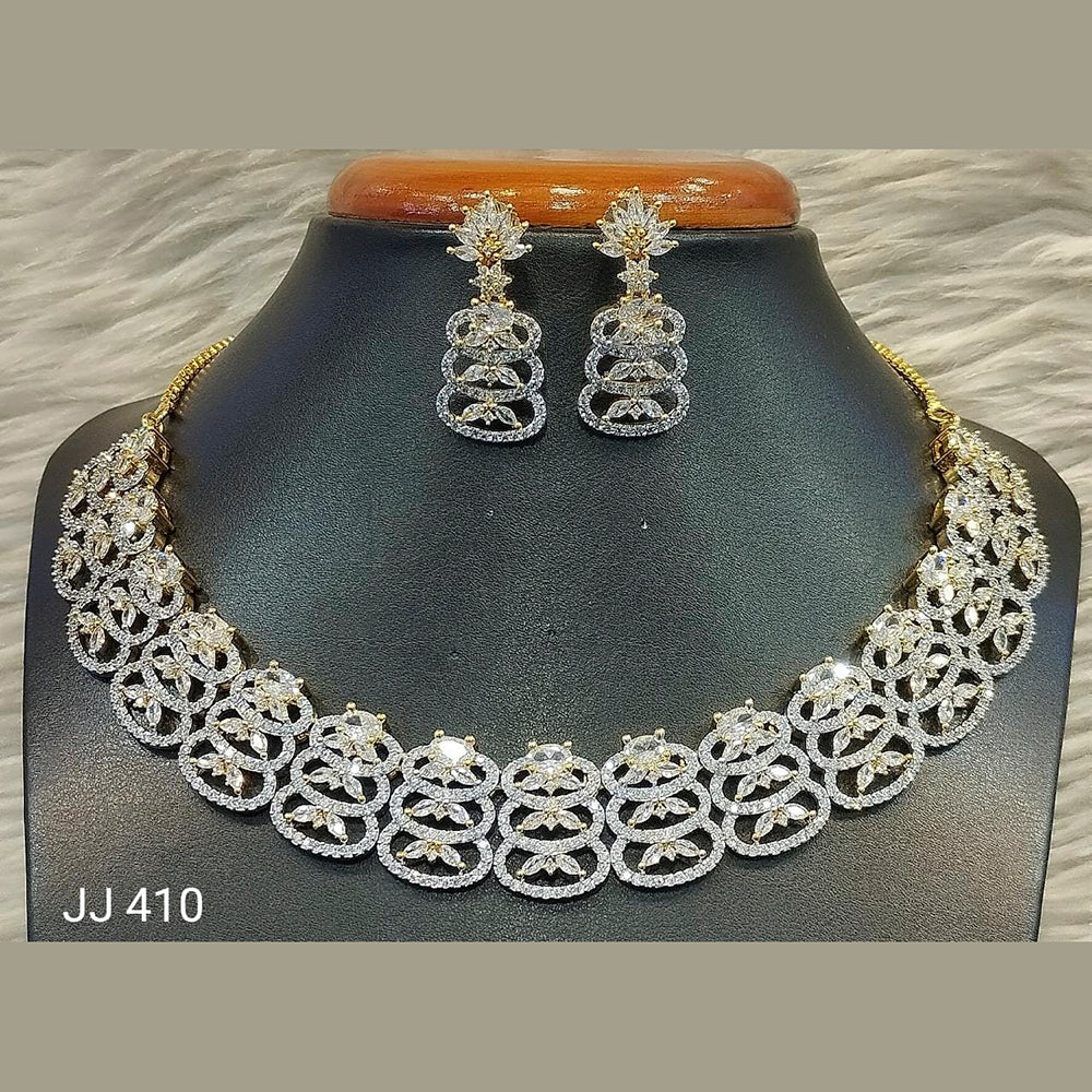 Jain Jewellers American Diamond Jewellery Necklace Set