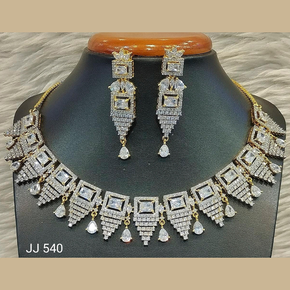 Jain Jewellers American Diamond Jewellery Necklace Set