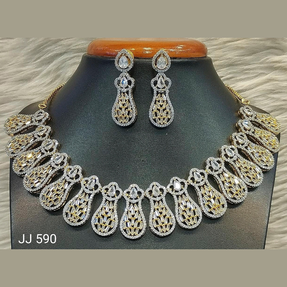 Jain Jewellers American Diamond Jewellery Necklace Set