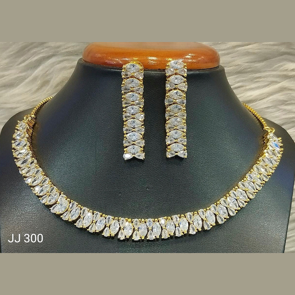 Jain Jewellers American Diamond Jewellery Necklace Set