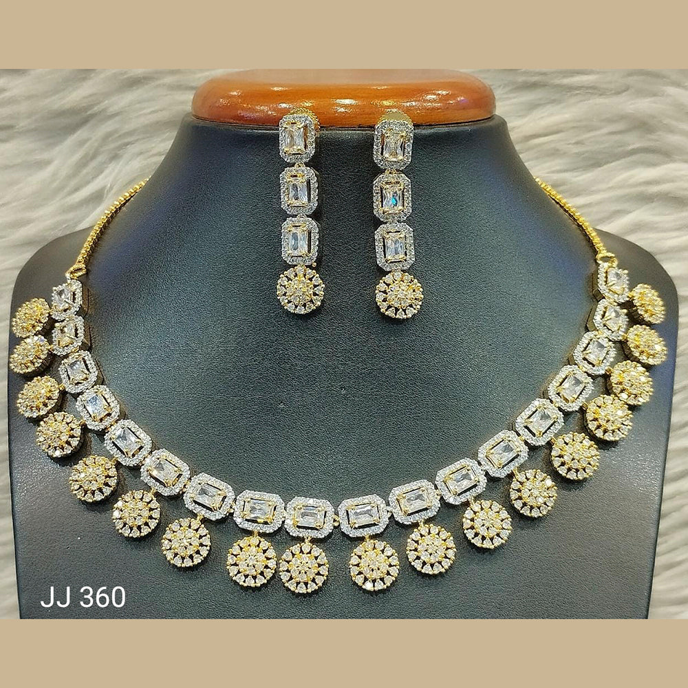 Jain Jewellers American Diamond Jewellery Necklace Set