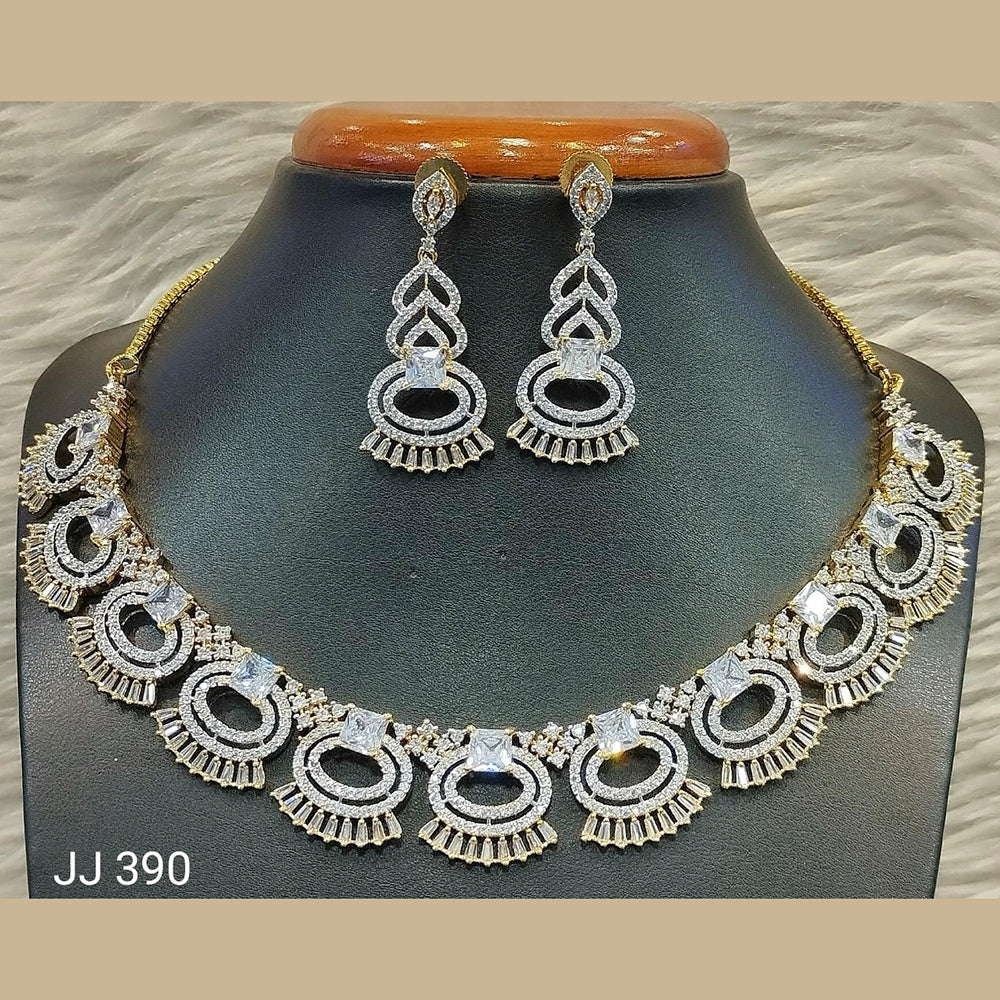 Jain Jewellers American Diamond Jewellery Necklace Set