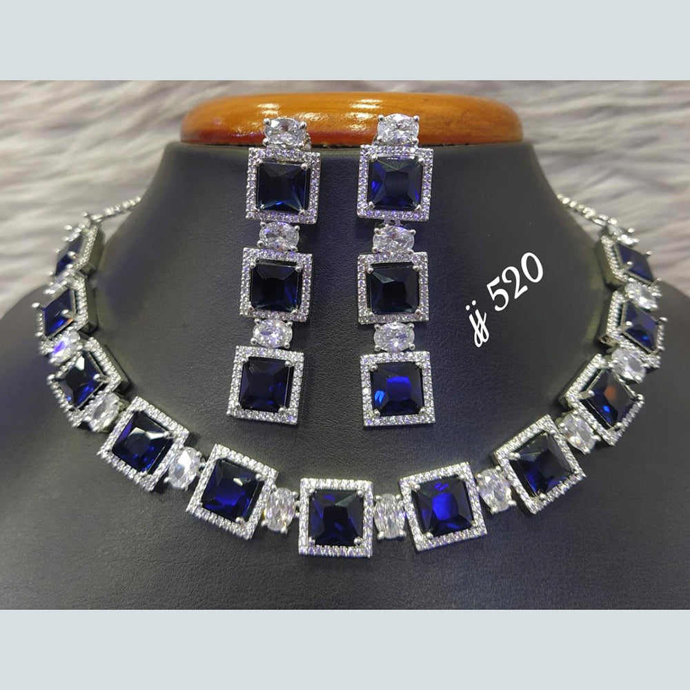 Jain Jewellers American Diamond Jewellery Necklace Set