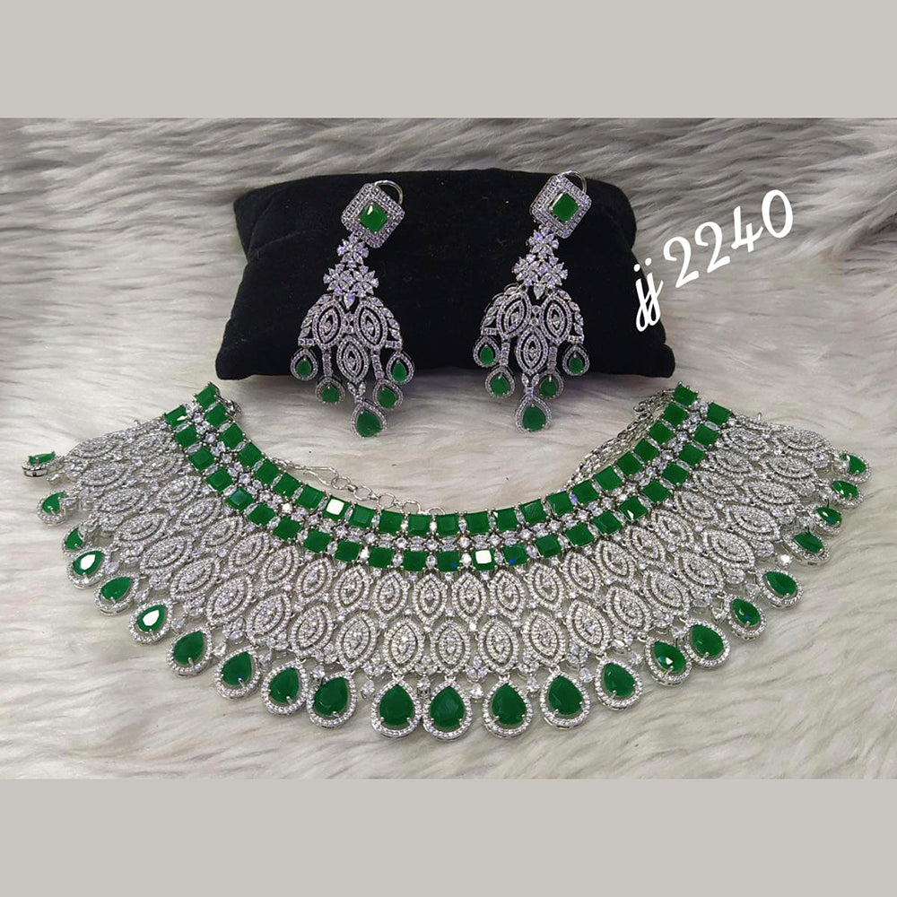 Jain Jewellers American Diamond Jewellery Necklace Set