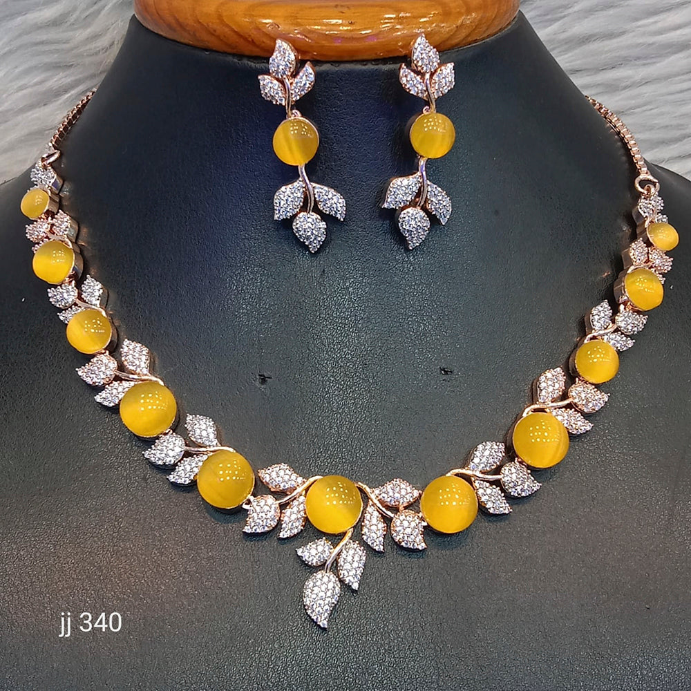 Jain Jewellers American Diamond Jewellery Necklace Set