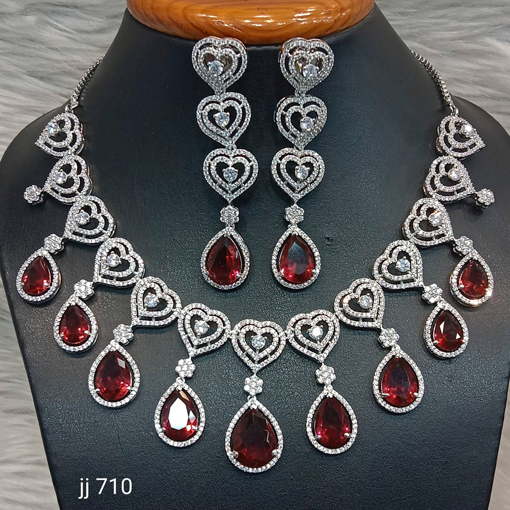 Jain Jewellers American Diamond Jewellery Necklace Set