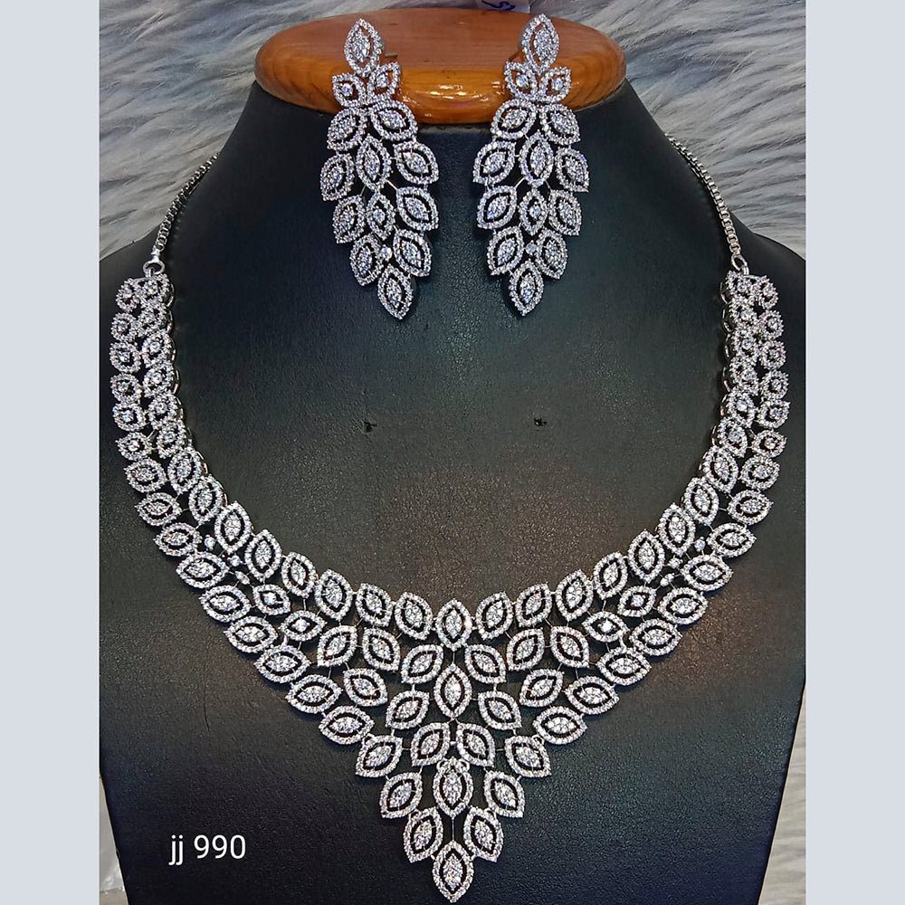Jain Jewellers American Diamond Jewellery Necklace Set