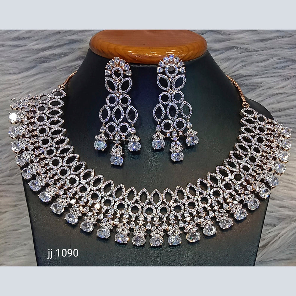 Jain Jewellers American Diamond Jewellery Necklace Set