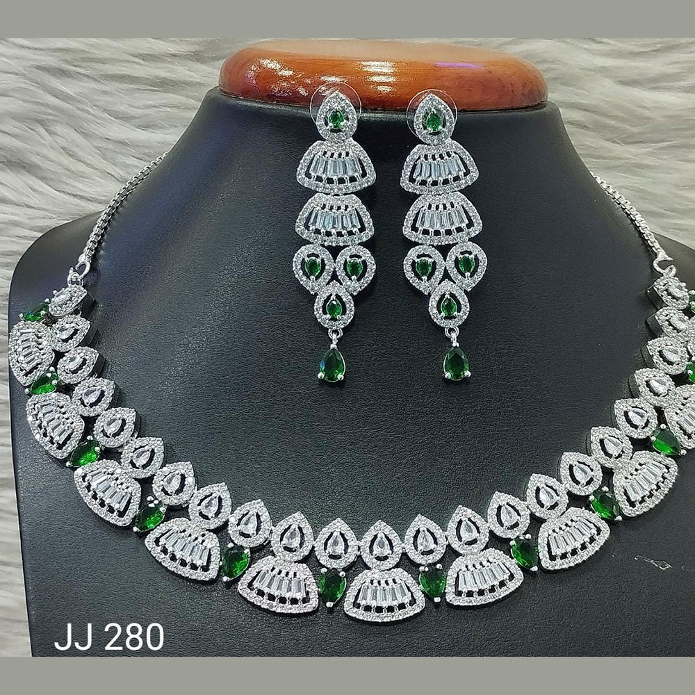 Jain Jewellers American Diamond Jewellery Necklace Set