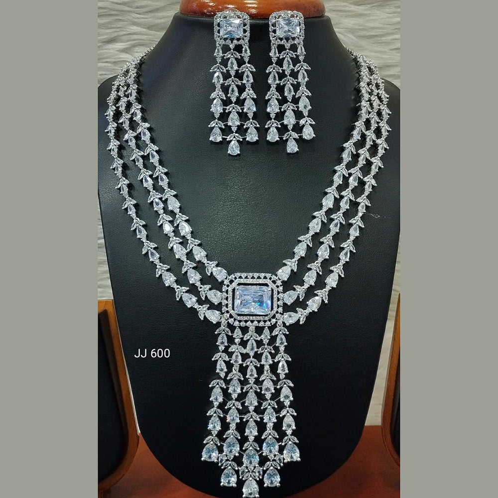 Jain Jewellers American Diamond Jewellery Necklace Set