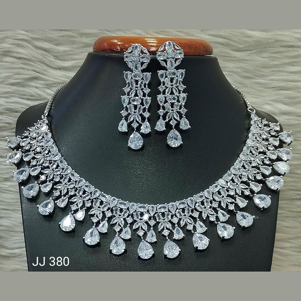 Jain Jewellers American Diamond Jewellery Necklace Set