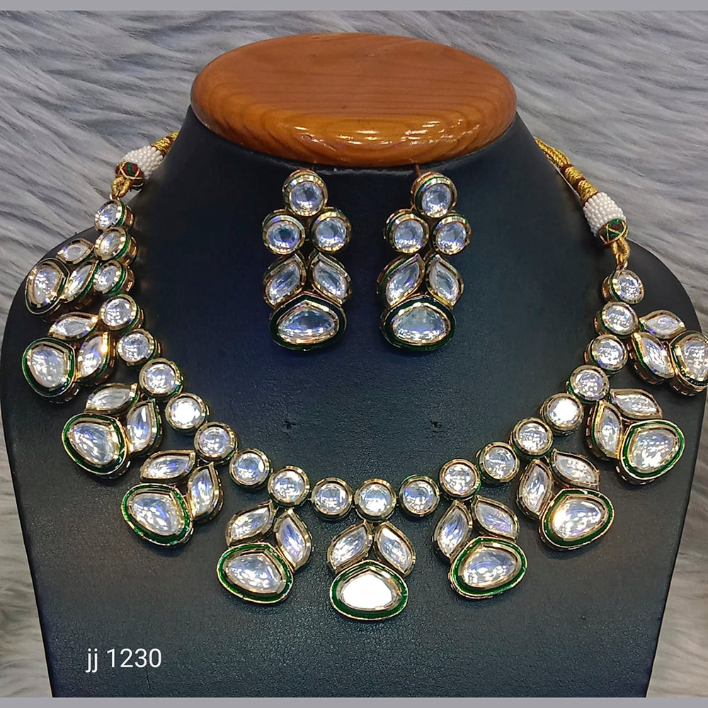 Jain Jewellers Meenakari Kundan Stone Necklace Set