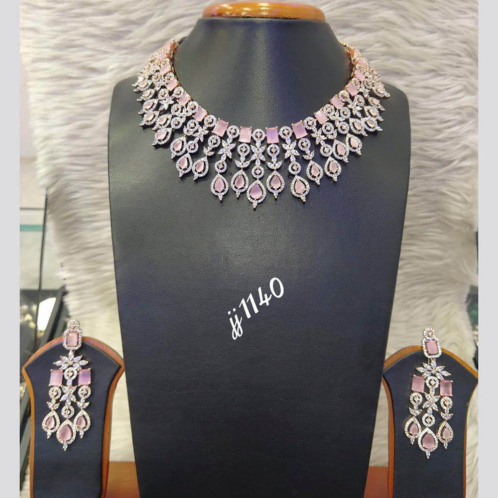 Jain Jewellers American Diamond Necklace Set