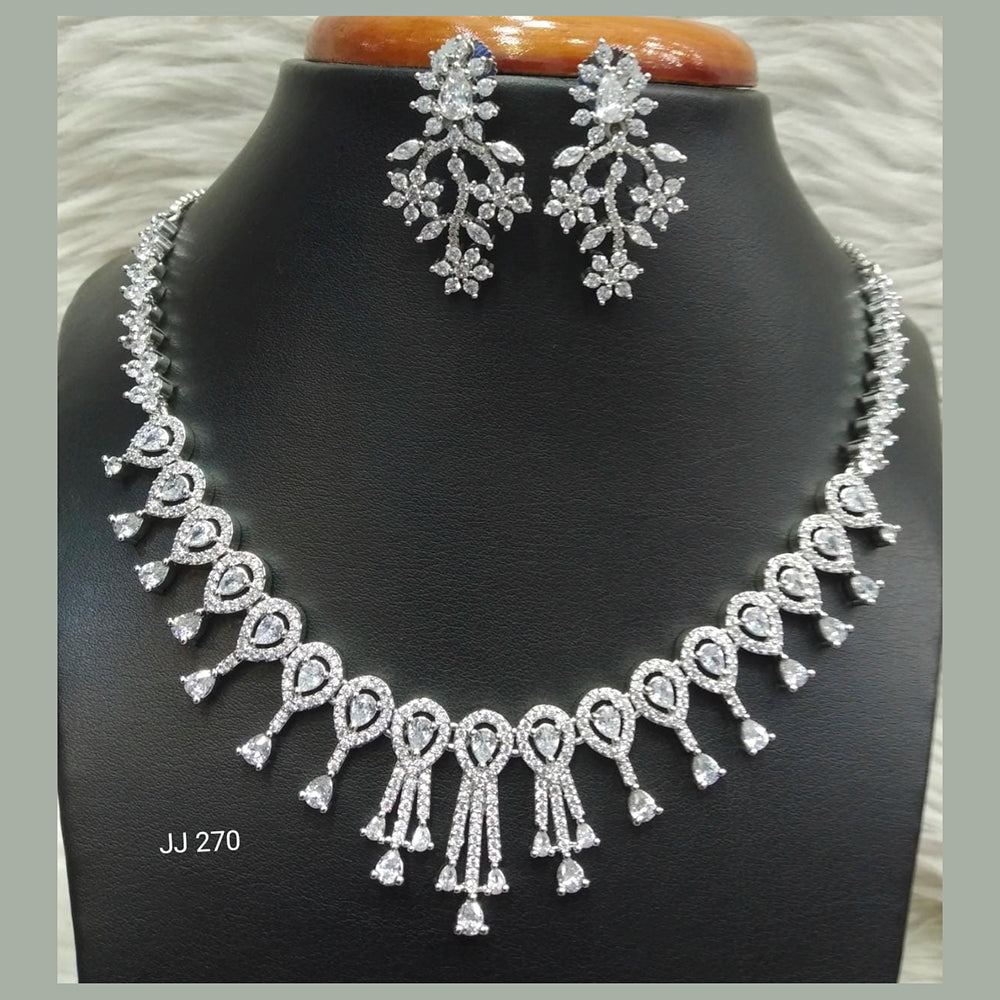 Jain Jewellers AD Stone Necklace Set