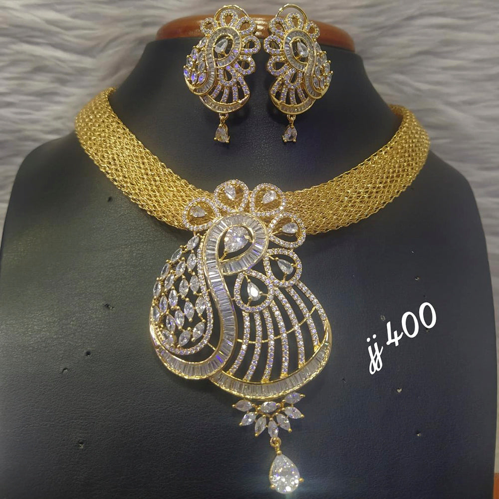 Jain Jewellers AD Stone Necklace Set