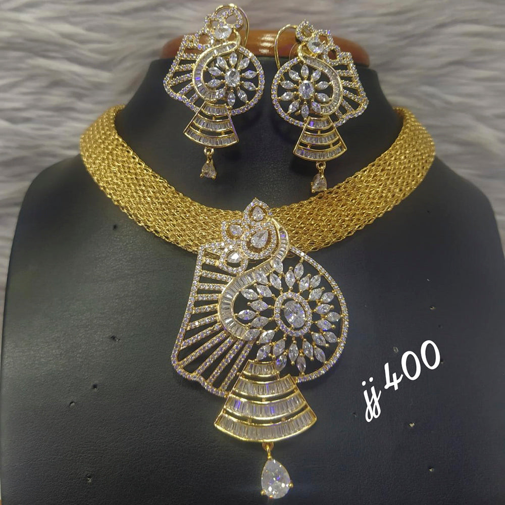 Jain Jewellers AD Stone Necklace Set