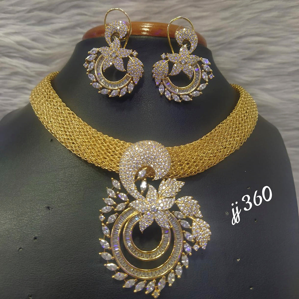 Jain Jewellers AD Stone Necklace Set